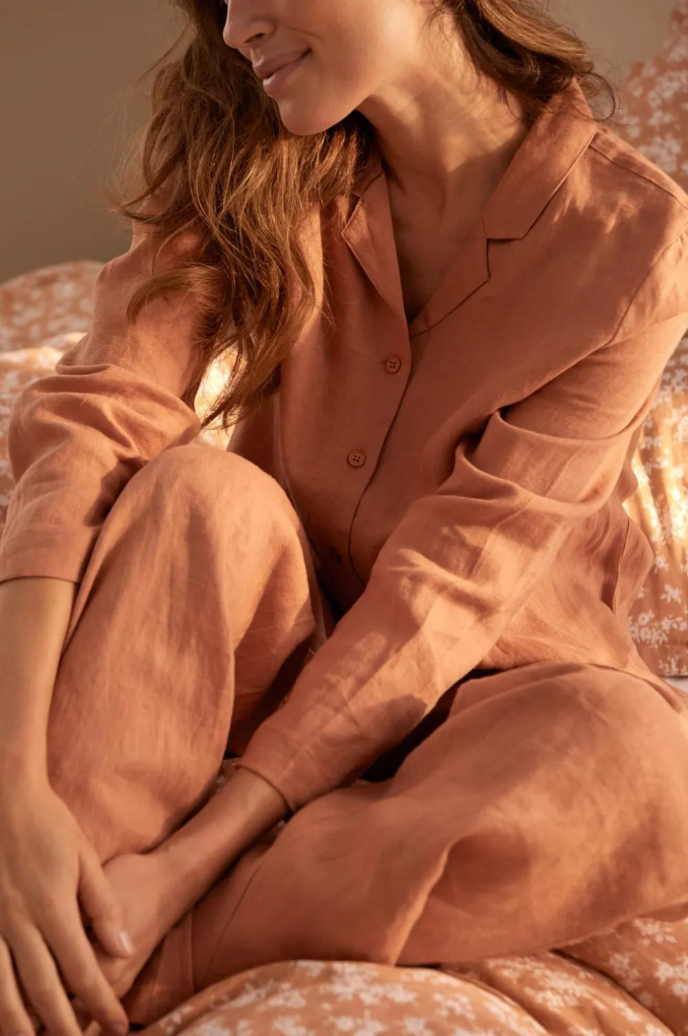 Ellos Homewear>Home Skjorte Candice Shirt Long Sleeve Brunrosa