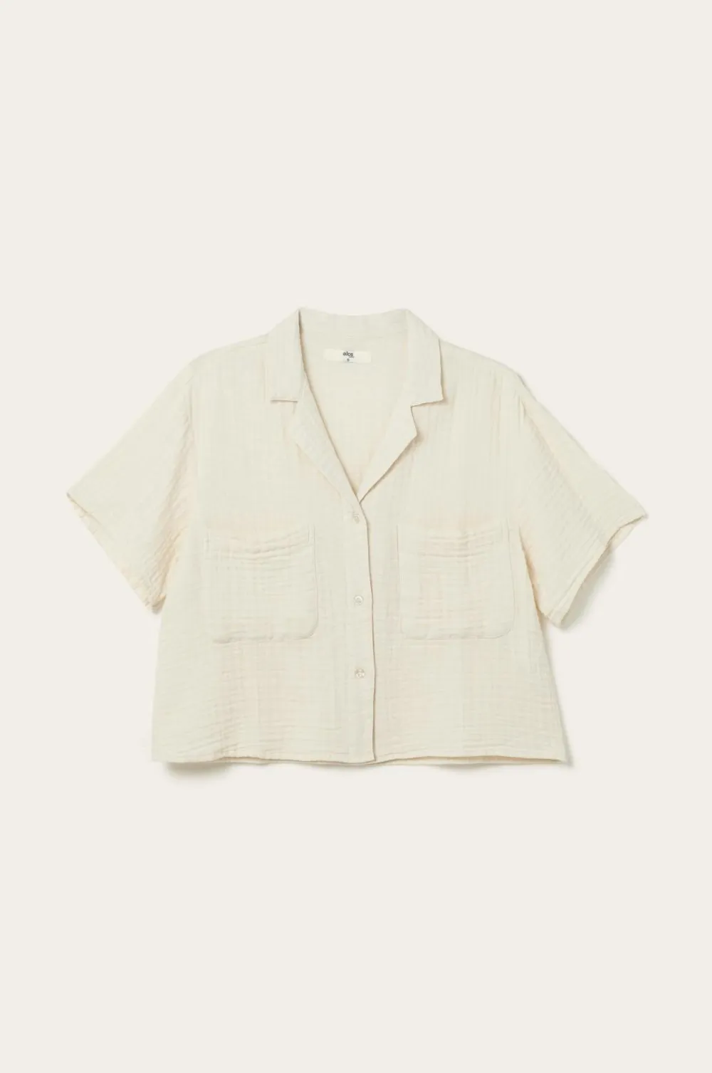 Ellos Homewear>Home Skjorte Candela Camp Collar Lys beige