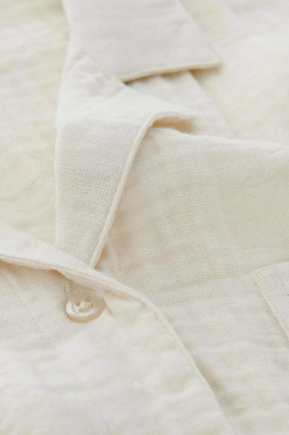 Ellos Homewear>Home Skjorte Candela Camp Collar Lys beige