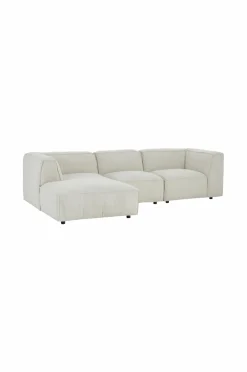 Ellos Home Sofa Bina 3-pers. med venstrevendt chaiselong Lys beige Online