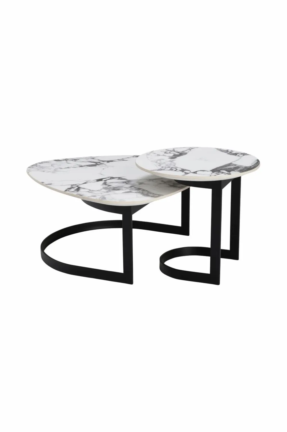Ellos Home Sofabord Triolika 2 dele Sort / marmor Hot