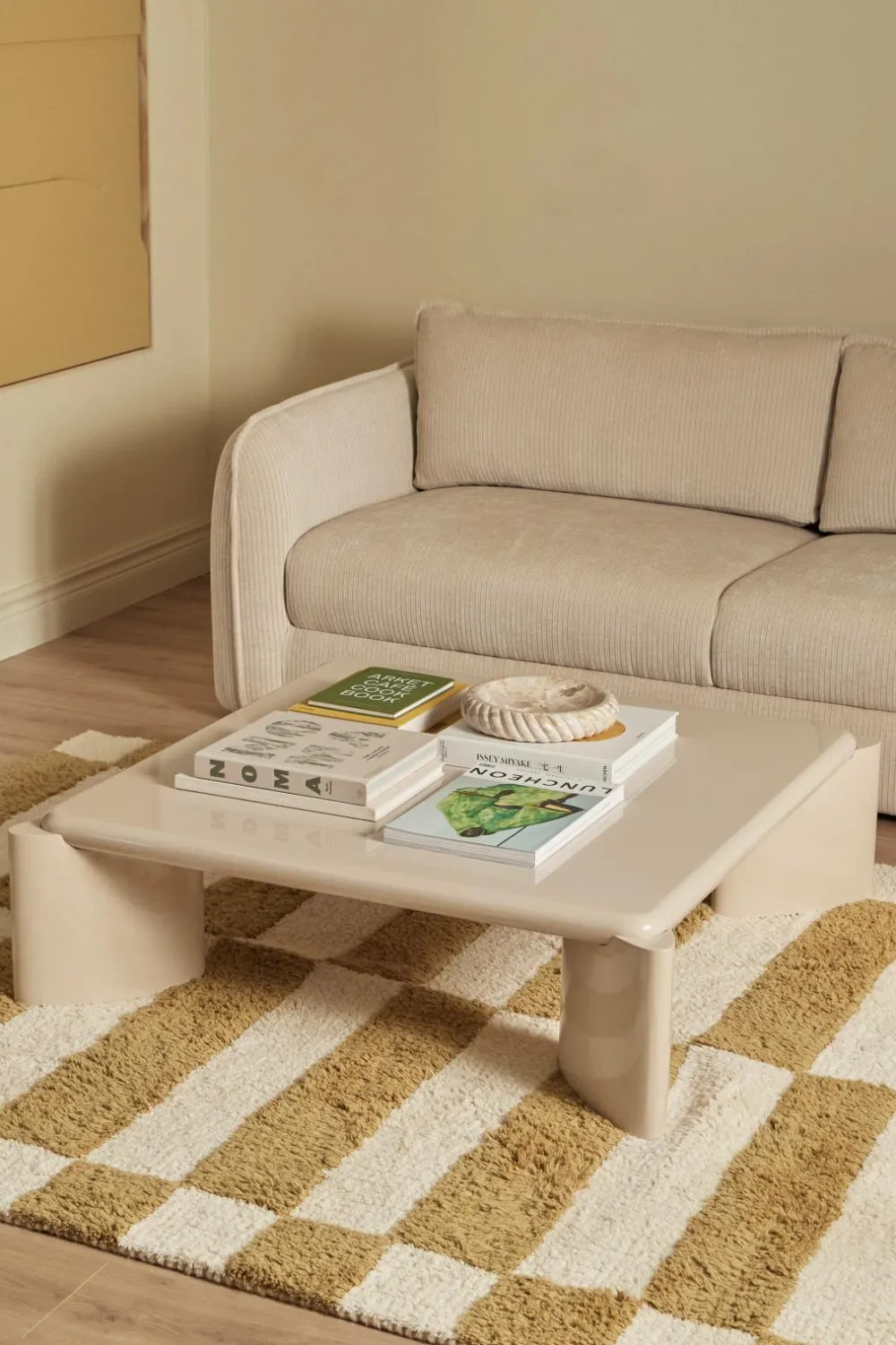 Ellos Home Sofabord Kaxmin 100x100 cm Beige New