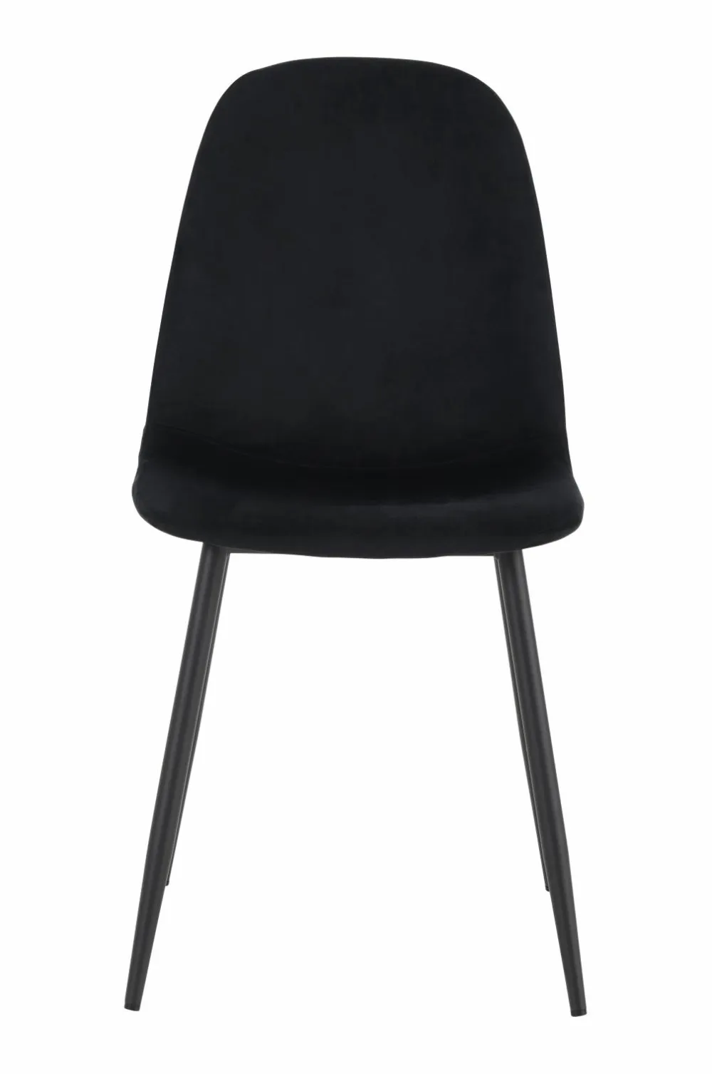 Ellos Home Spisebordssæt Gilda med bord 180x90 cm + 6 stole hvidlaseret bord / sort sammetsstole Online
