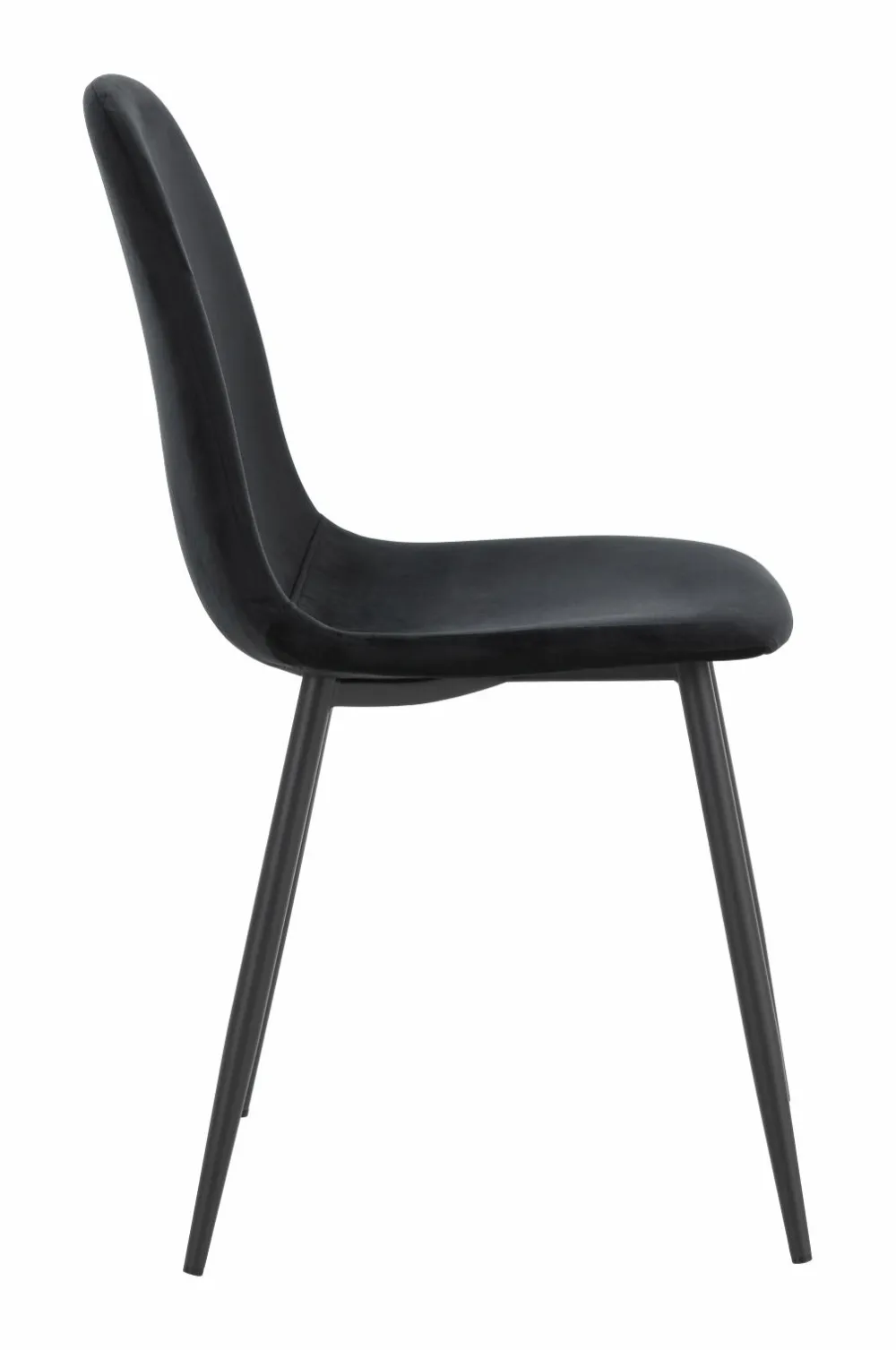 Ellos Home Spisebordssæt Gilda med bord 180x90 cm + 6 stole hvidlaseret bord / sort sammetsstole Online