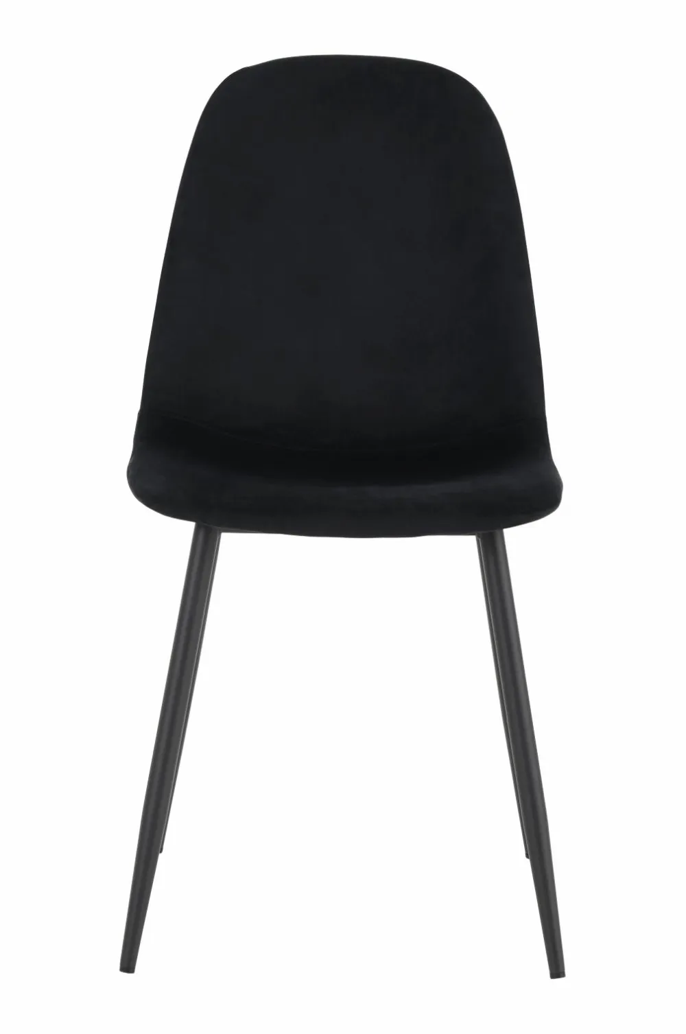 Ellos Home Spisebordssæt Gilda med bord 120x80 cm + 4 stole Hvidlakeret bord / sorte sammetsstole Clearance