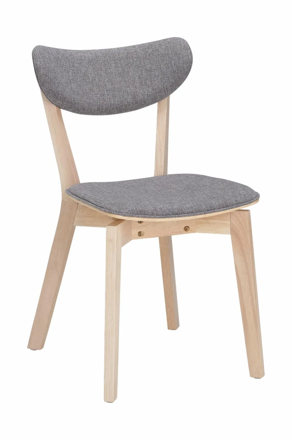 Ellos Home Spisegruppe Ridney med 1 bord + 4 stole med polstring Vitlaserad Grå Online