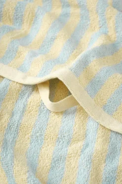Ellos Home Sæt med frottéhåndklæder Stripe 4 dele Lyseblå Clearance