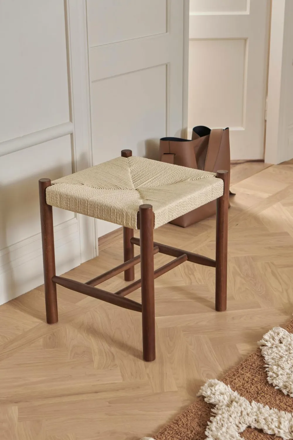 Ellos Home Taburet Ellan 40x40 cm Valnøddebrun Online