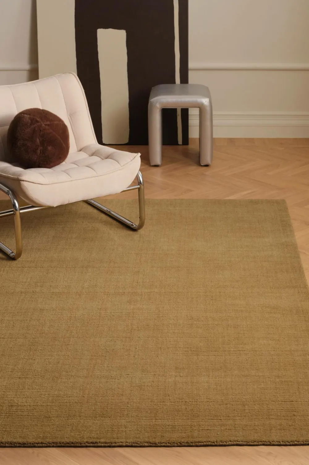 Ellos Home Uldgulvtæppe Aviles Woolcarpet Mørkegul New