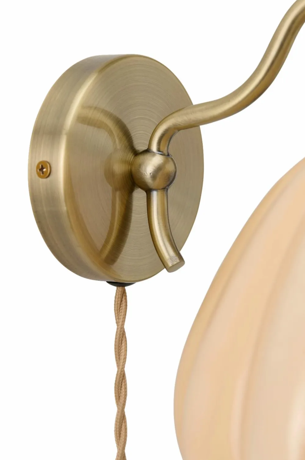 Ellos Væglamper>Home Væglampe Elba Painting shiny beige glass+antique gold iron