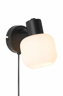 Ellos Væglamper>Home Væglampe Esaias Black/ Glass
