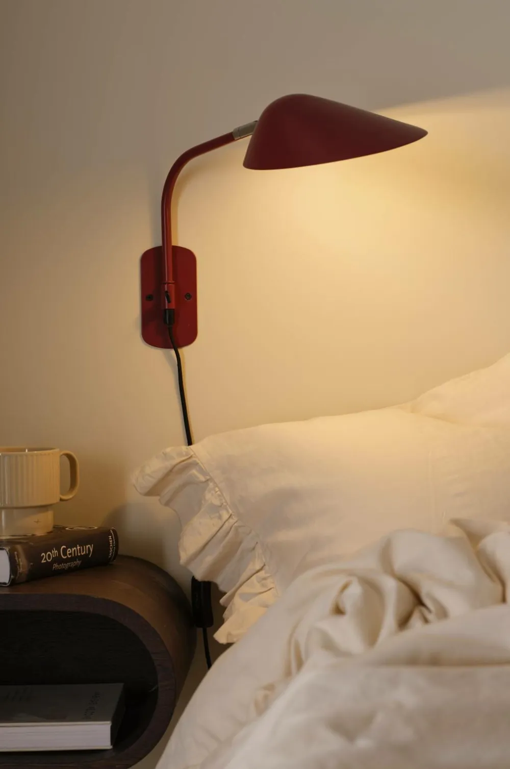 Ellos Home Væglampe Finley Mørkerød Discount