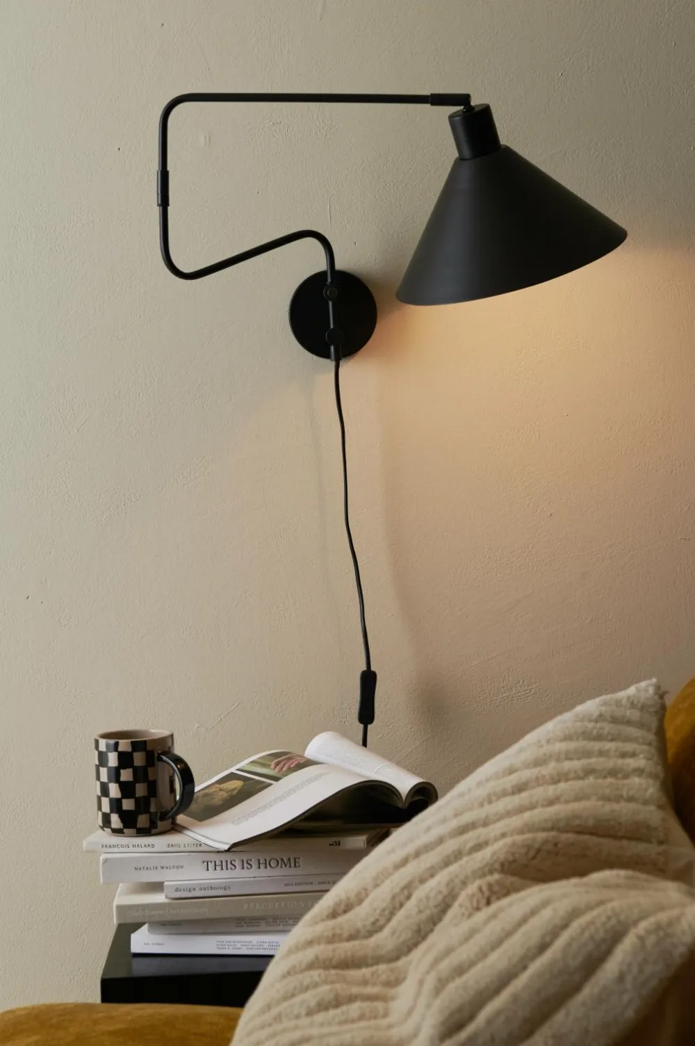 Ellos Home Væglampe Jonis Sort New
