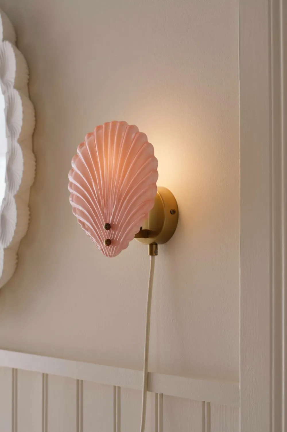 Ellos Væglamper>Home Væglampe Shella Rosa/messing