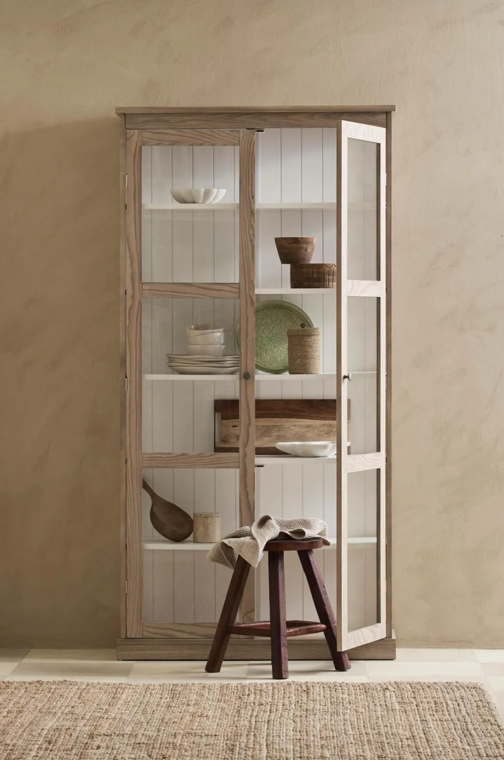 Ellos Reoler Og Opbevaring>Home Vitrineskab Wilma Soap finish Natur Birk