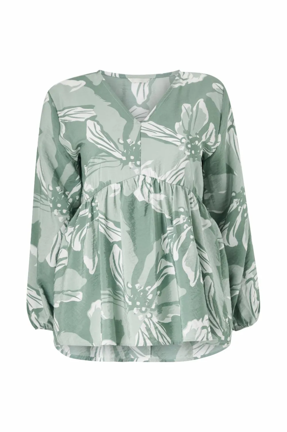 Ellos Plus collection Tunika med a-linjeform Grøn blomstret Sale