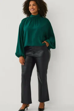 Ellos Plus collection Bluse med afslappet pasform Grøn Discount