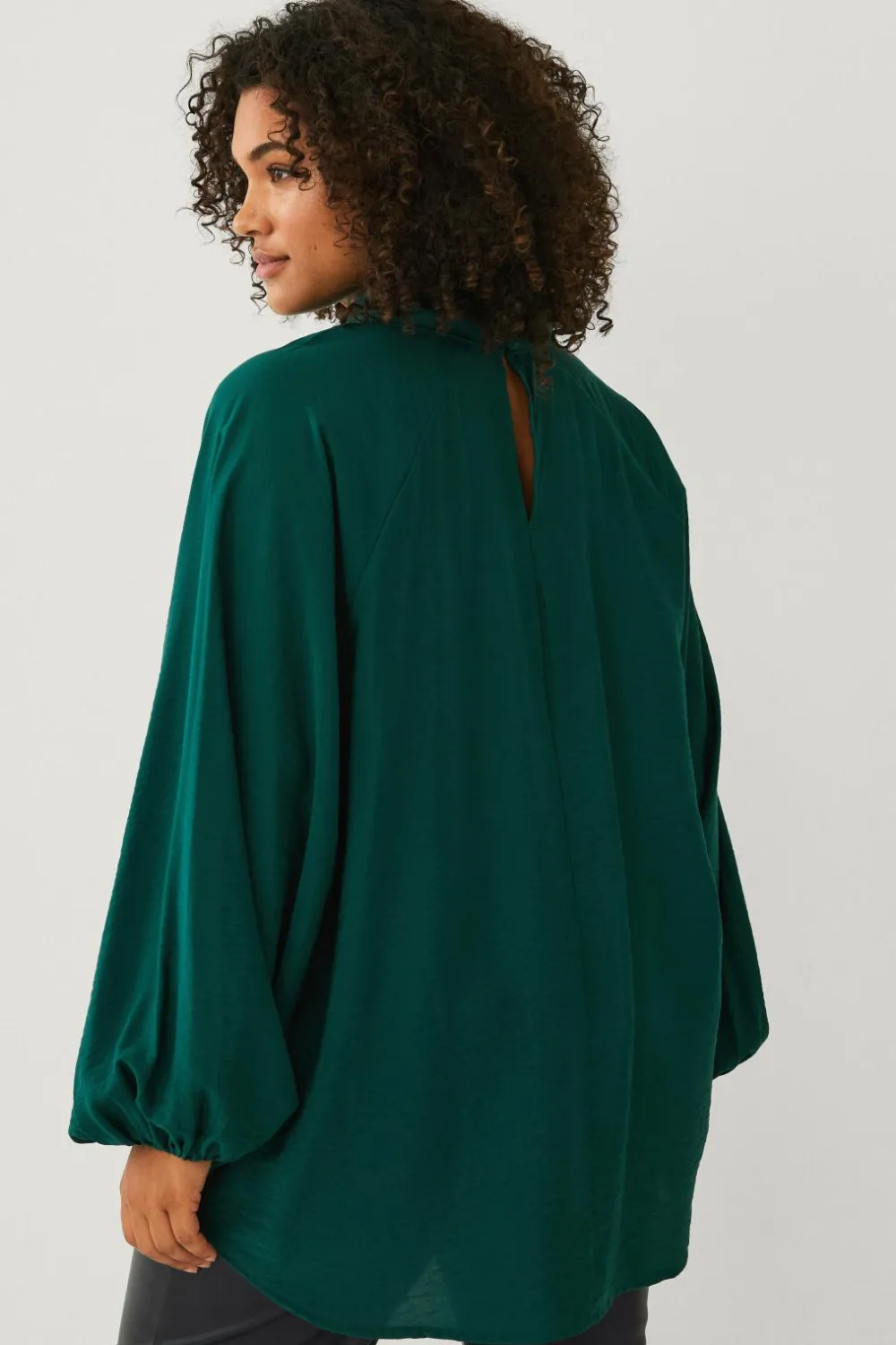 Ellos Plus collection Bluse med afslappet pasform Grøn Discount