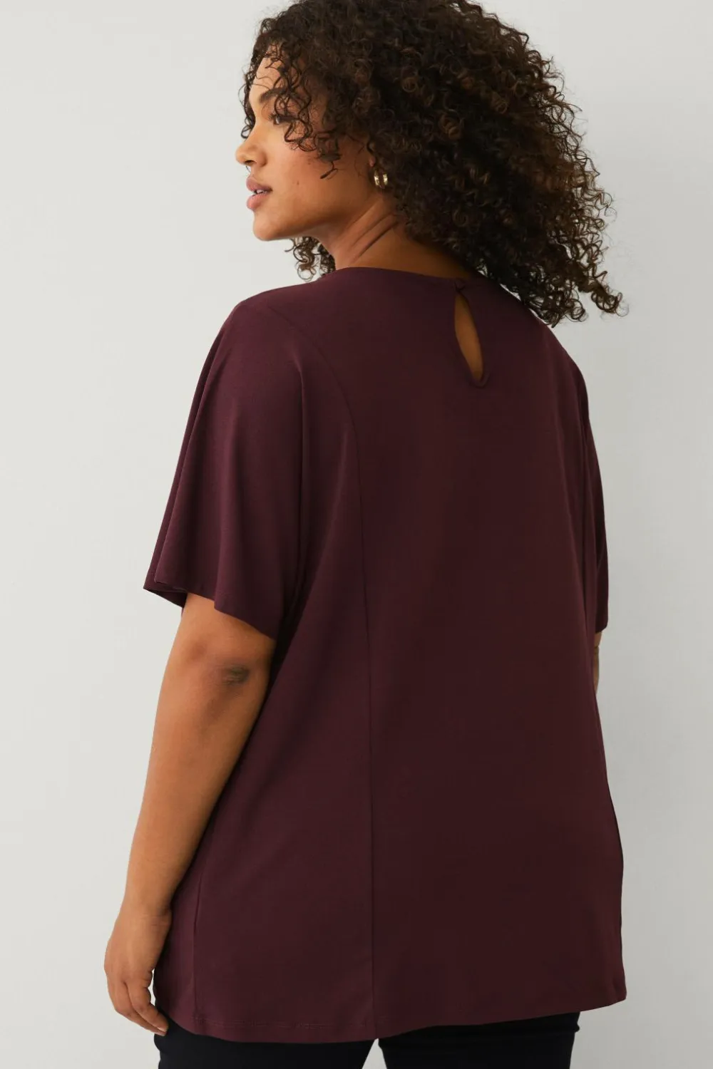 Ellos Toppe & Tank-Toppe>Plus collection Top med brede ærmer brun