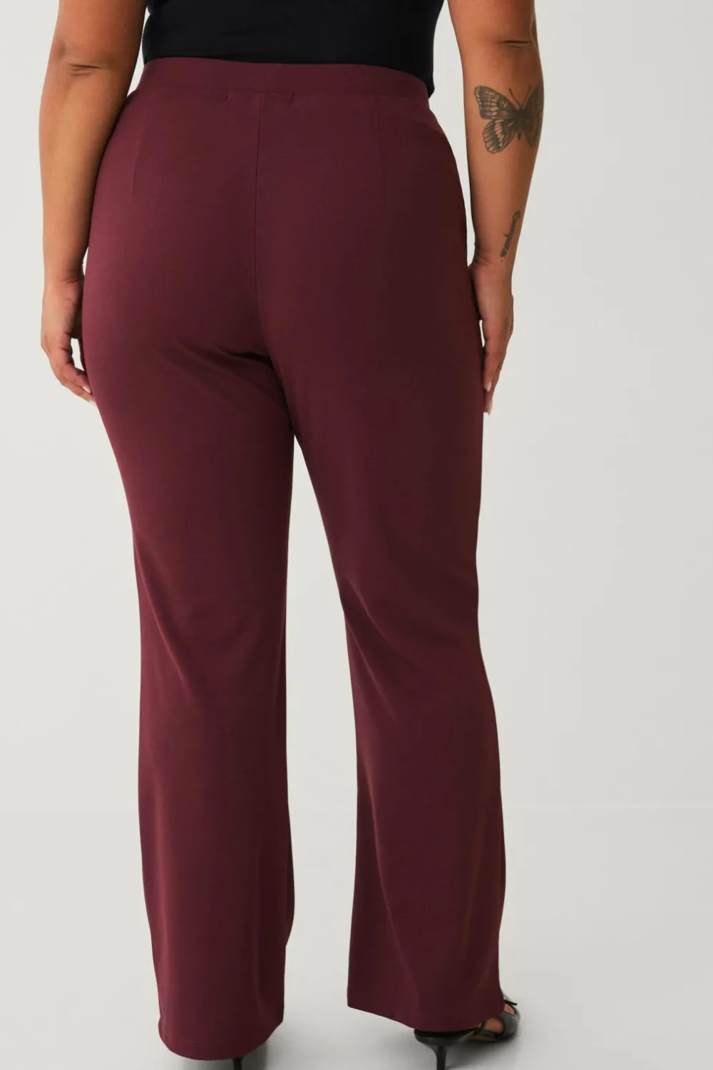 Ellos Tights & Leggings>Plus collection Bootcut-leggings Rødbrun