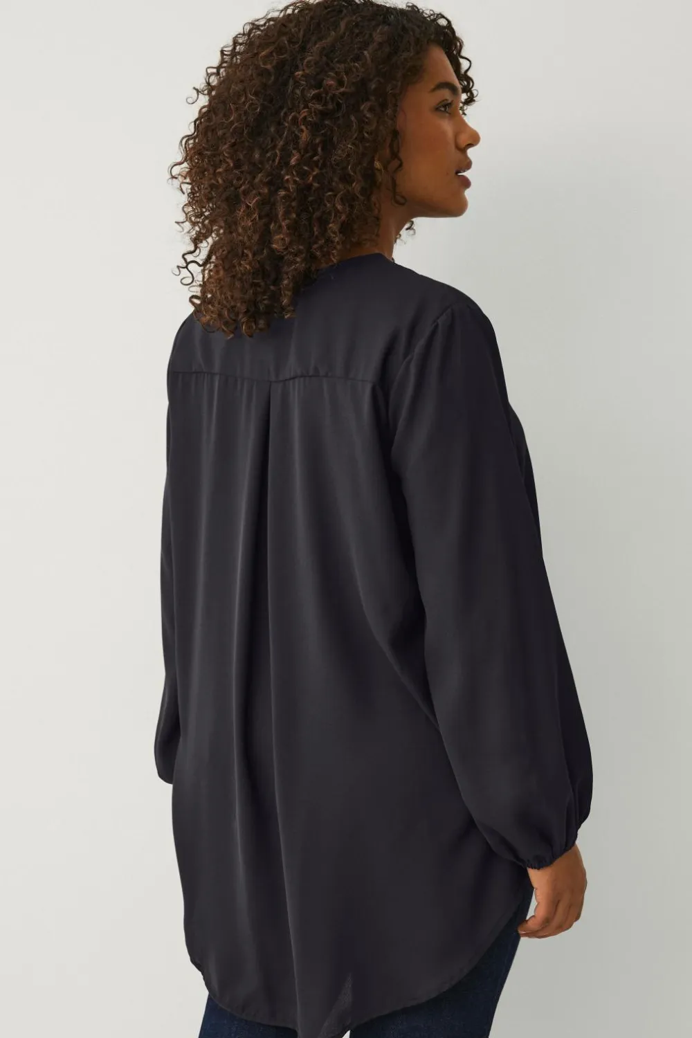 Ellos Tunikaer|Toppe & Tank-Toppe>Plus collection Tunika med v-hals sort