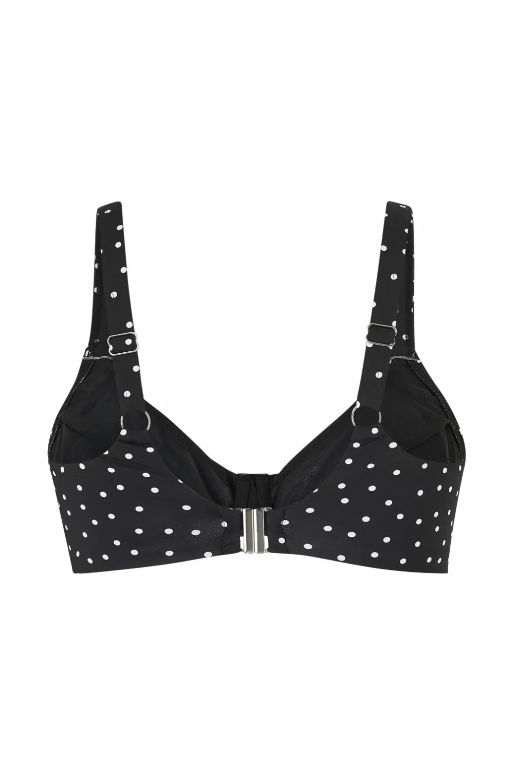 Ellos Plus collection Bikini-bh med bøjle Sort/hvidprikket Clearance