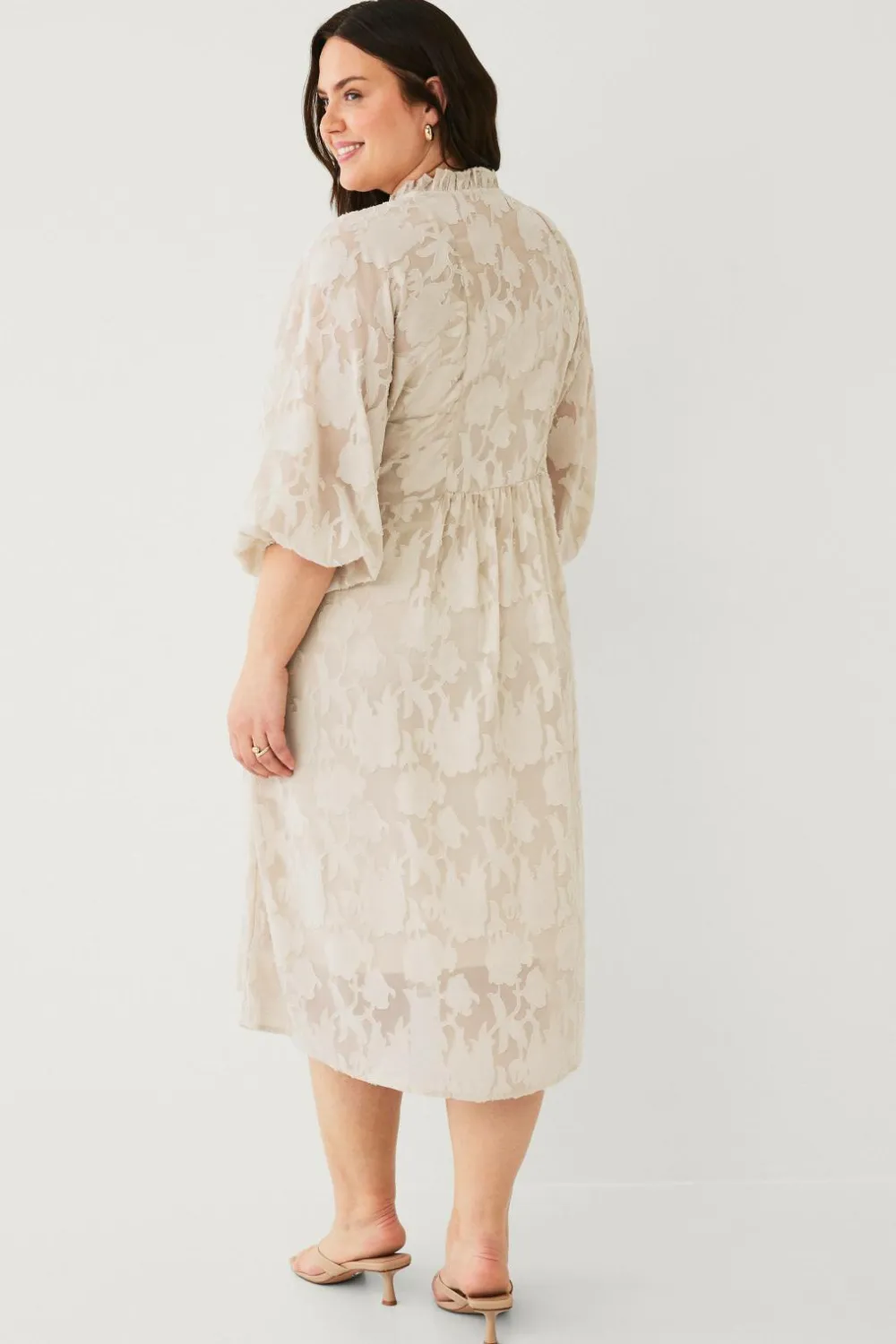 Ellos Kjoler>Plus collection Kjole Beige