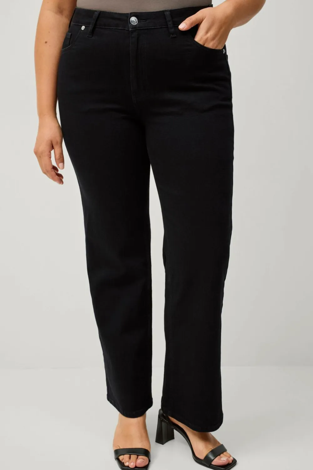 Ellos Jeans>Plus collection Jeans Straight Wide Sort
