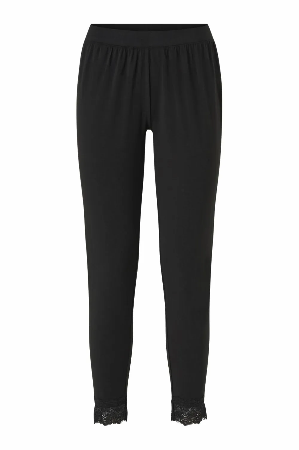 Ellos Tights & Leggings>Plus collection Leggings med blondekant Sort