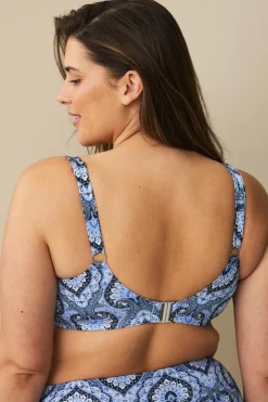 Ellos Plus collection Bikini-BH med bøjle Blåmønstret Sale