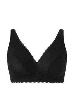 Ellos Plus collection Blød BH med blondedetaljer Sort
