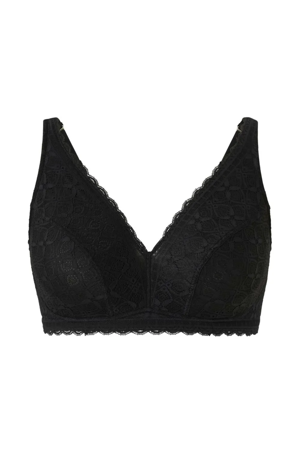 Ellos Plus collection Blød BH med blondedetaljer Sort