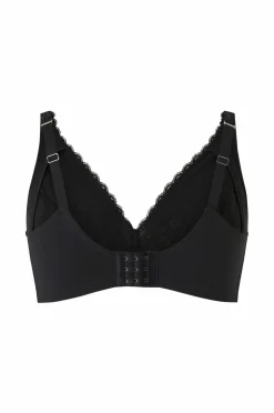 Ellos Plus collection Blød BH med blondedetaljer Sort