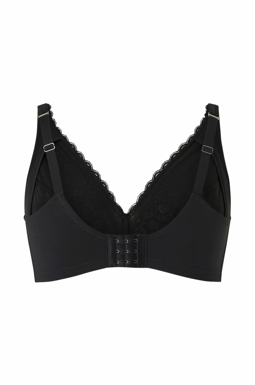 Ellos Plus collection Blød BH med blondedetaljer Sort