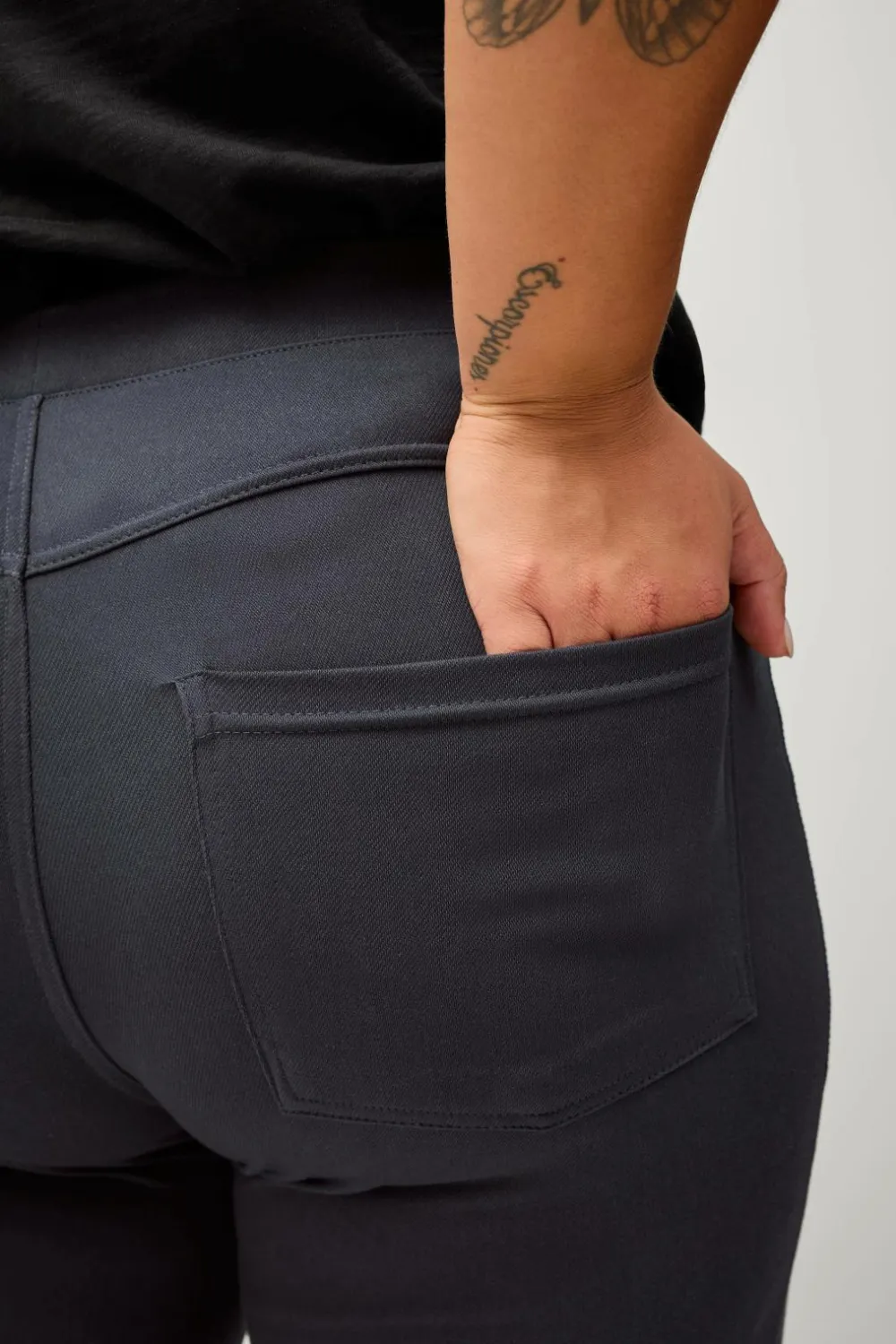 Ellos Basistøj|Tights & Leggings>Plus collection Treggings med høj talje Marine
