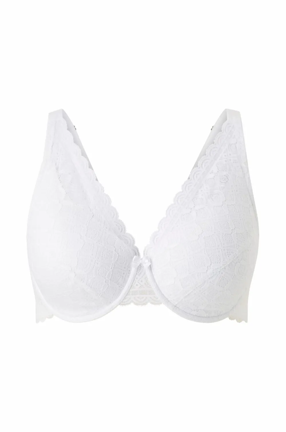 Ellos Plus collection Bøjle-bh med blondedetaljer Hvid Hot