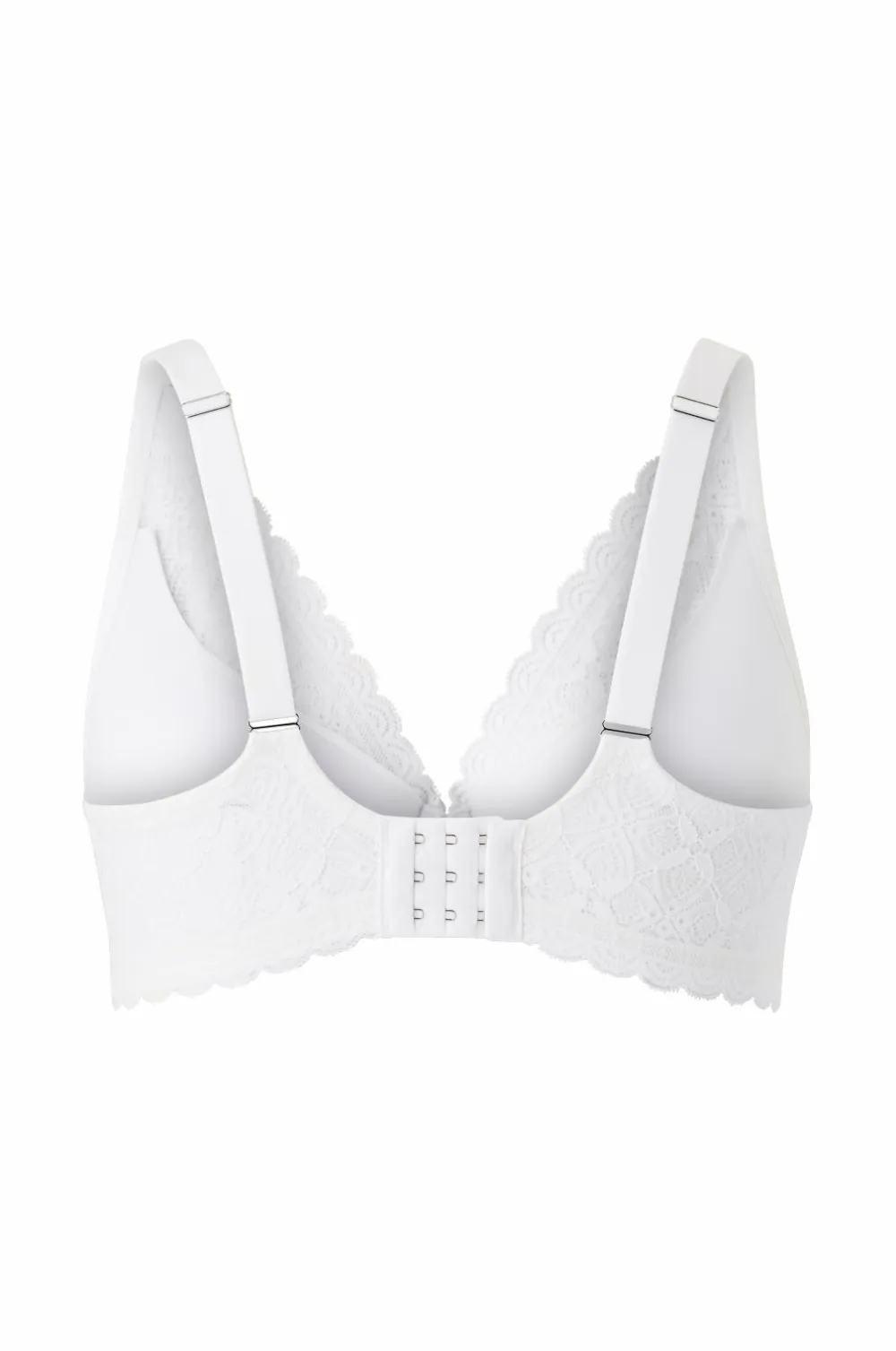 Ellos Plus collection Bøjle-bh med blondedetaljer Hvid Hot