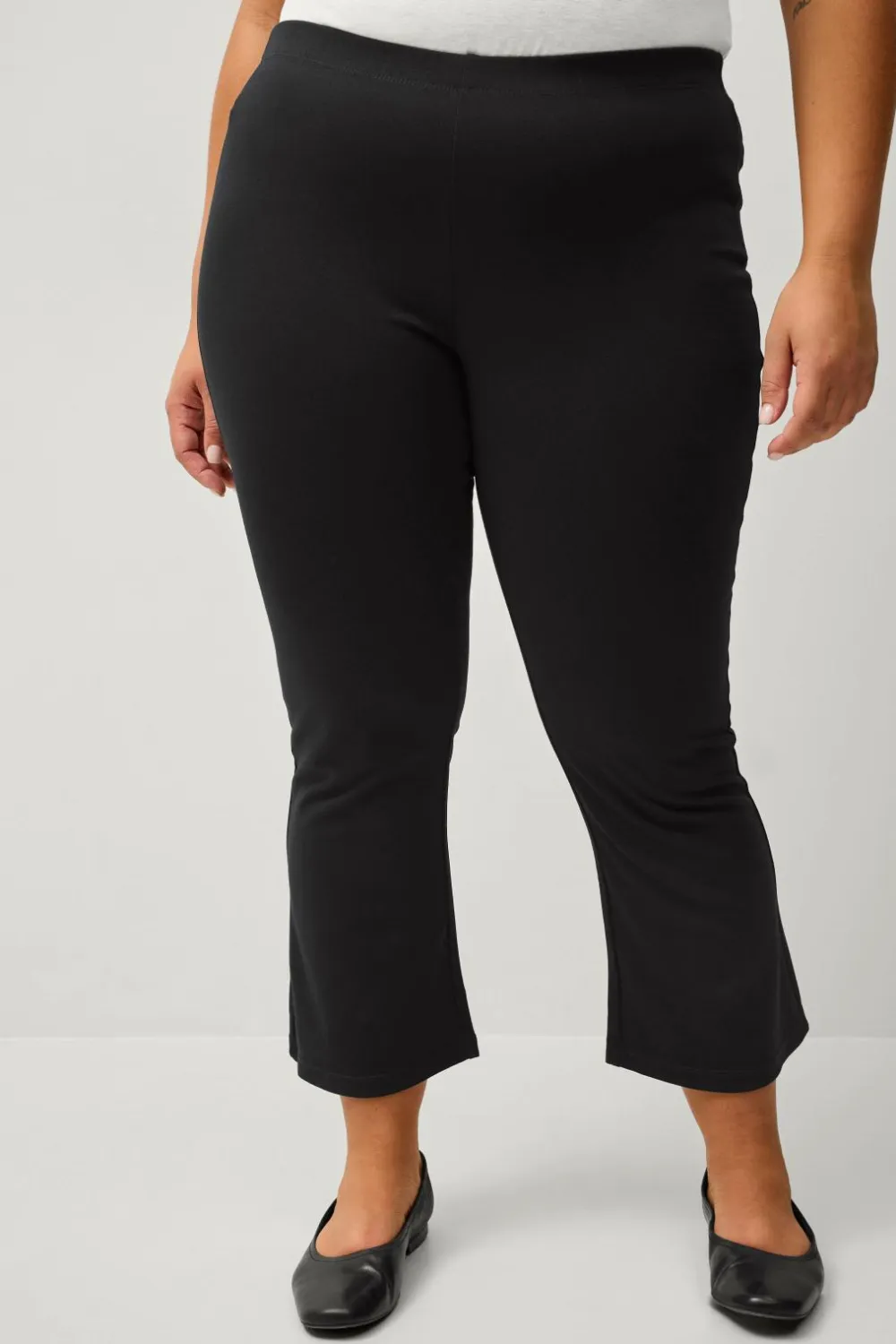 Ellos Plus collection Kortere leggings i kraftig kvalitet Sort