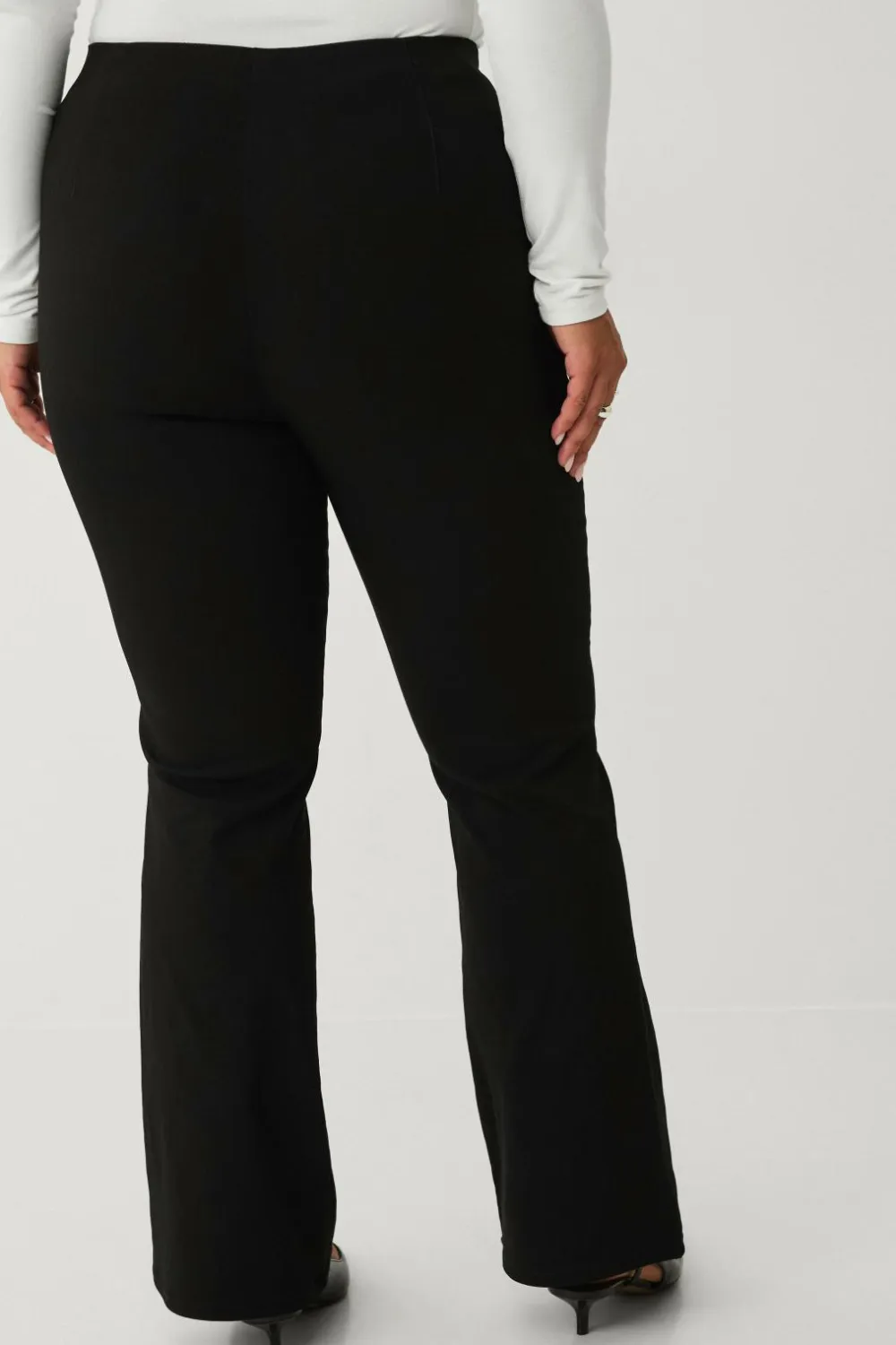 Ellos Bukser>Plus collection Bootcut-bukser sort