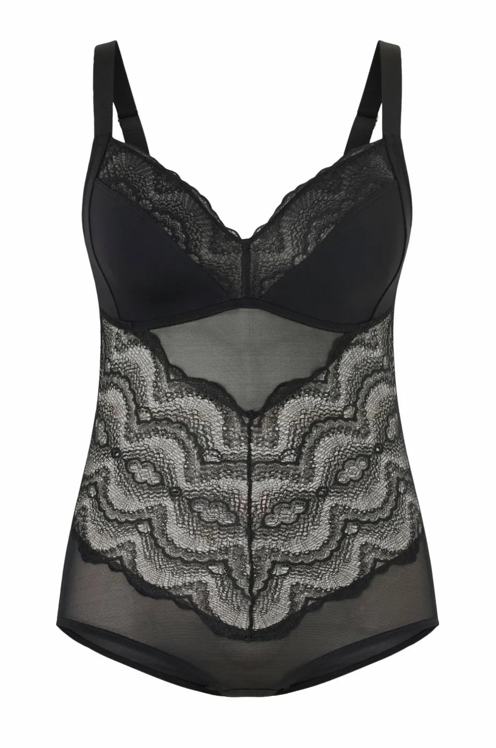 Ellos Shaping>Plus collection Spetsbody - let støtte sort