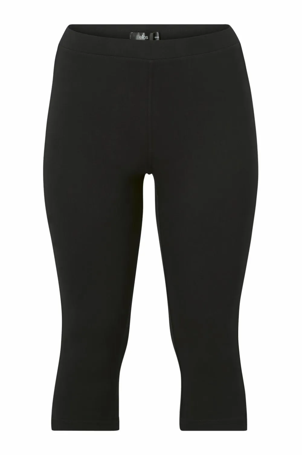 Ellos Basistøj|Tights & Leggings>Plus collection Treggings med høj talje og 3/4 længde Black mdf/metal