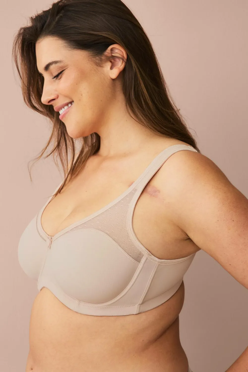 Ellos Bh'Er>Plus collection Bøjle-bh med formstøbte, forede skåle Beige