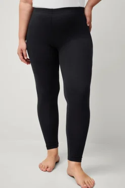 Ellos Tights & Leggings|Basistøj>Plus collection Leggings med høj talje Sort mat sort