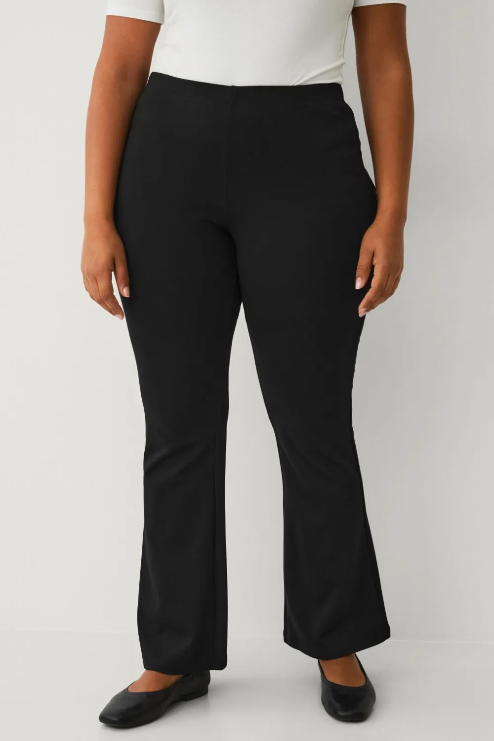 Ellos Plus collection Puntoleggings med bootcut sort