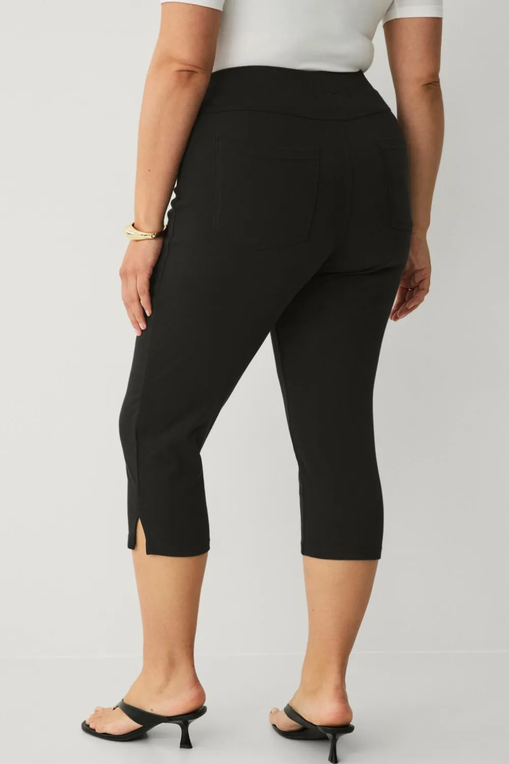 Ellos Bukser>Plus collection Capri treggings Sort