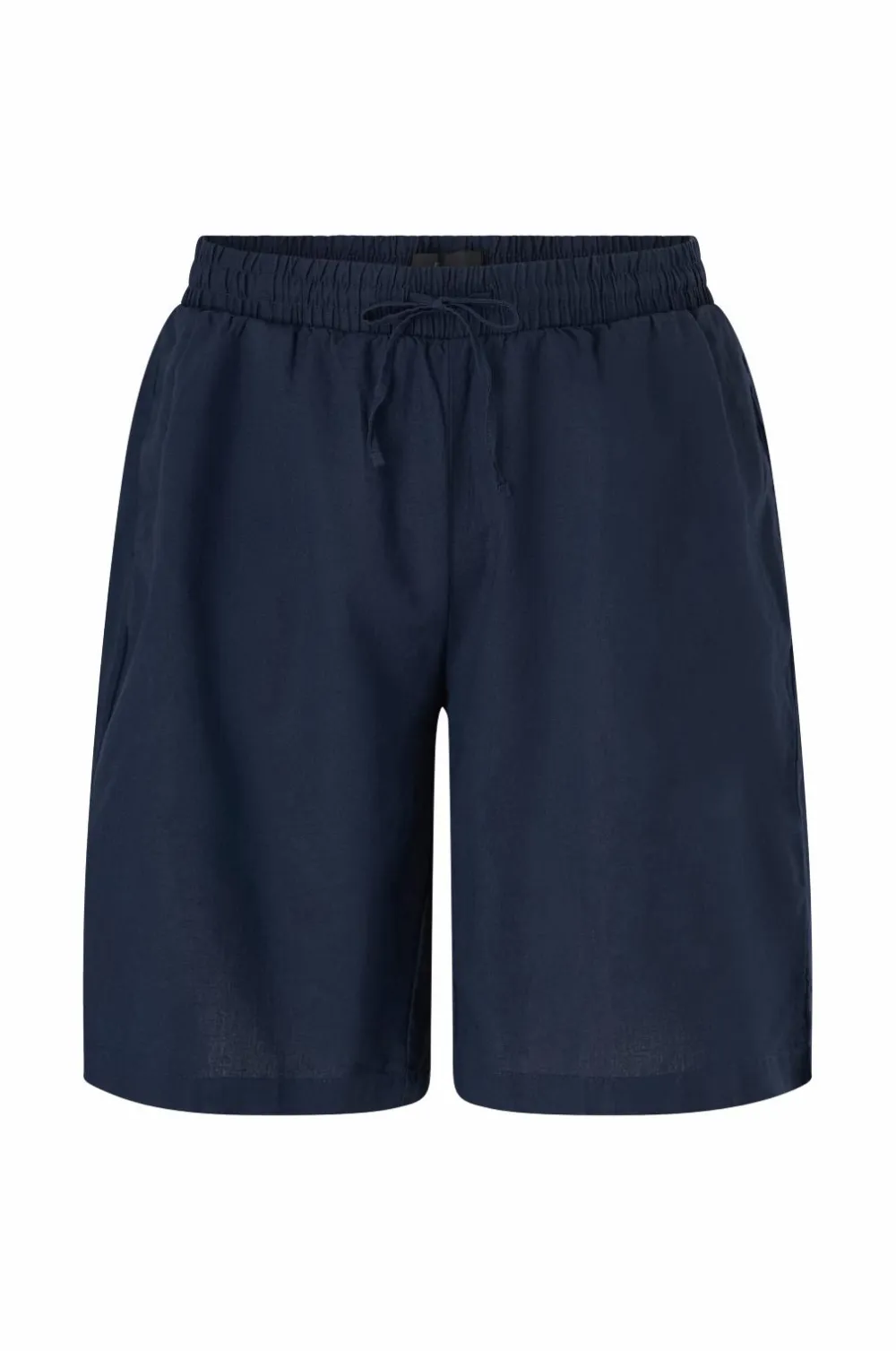 Ellos Shorts>Plus collection Hørshorts Marineblå