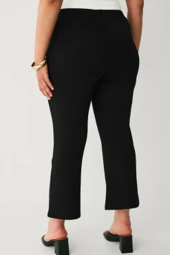 Ellos Plus collection Kortere leggings med bootcut sort Outlet