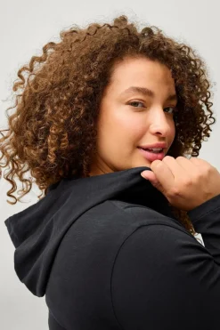 Ellos Plus collection Sweatshirt med hætte Black mdf/metal Sale