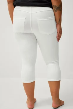 Ellos Plus collection Treggings med høj talje og 3/4 længde Hvid Sale