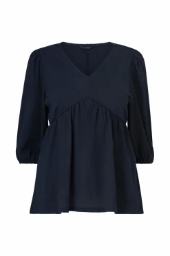 Ellos Plus collection Tunika med pufærmer Navy Clearance